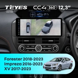 Штатная магнитола Teyes CC4 12.3" 360 8/128 Subaru Forester 5 (2018-2023) Правый руль