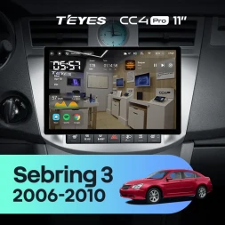 Штатная магнитола Teyes CC4 Pro 12/256 Chrysler Sebring 3 JS (2006-2010) (11")