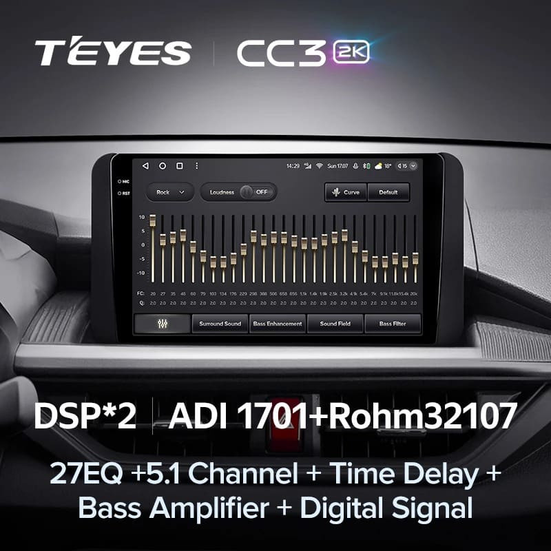 Штатная магнитола Teyes CC3 2K 4/64 Toyota Wigo (2022-2023) F2