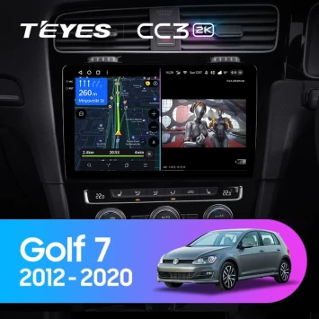 Штатная магнитола Teyes CC3 2K 360 6/128 Volkswagen Golf 7 MK7 (2012-2020) Правый руль