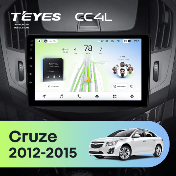 Штатная магнитола Teyes CC4L 6/64 с DTS Chevrolet Cruze J300 J308 (2012-2015) F3