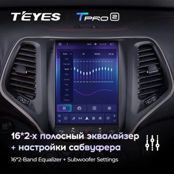 Штатная магнитола Tesla style Teyes TPRO 2 6/128 Jeep Cherokee 5 KL (2013-2018)