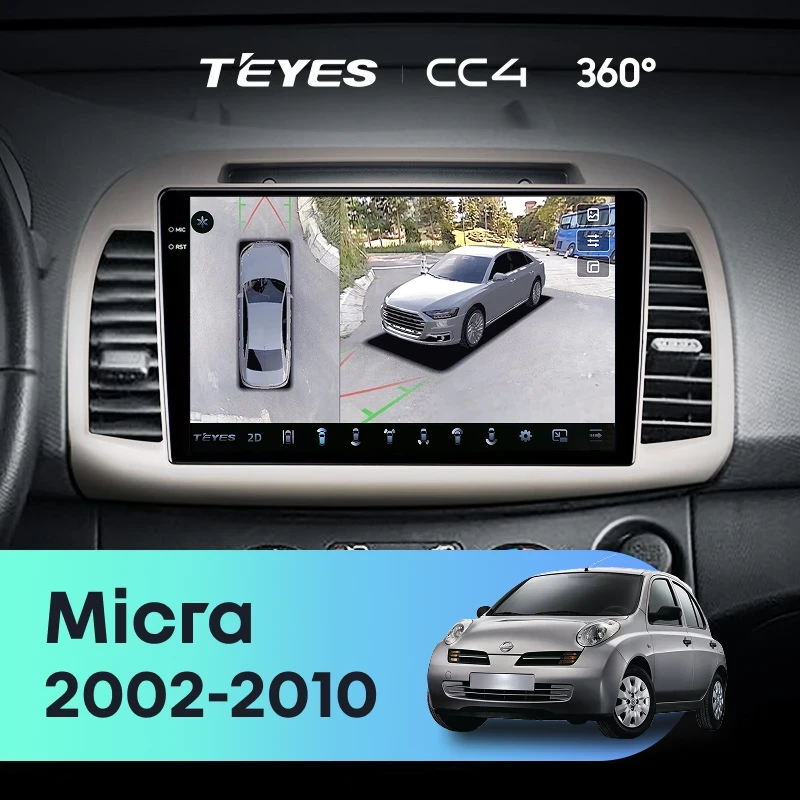 Штатная магнитола Teyes CC4 360 6/64 Nissan Micra K12 (2002-2010)