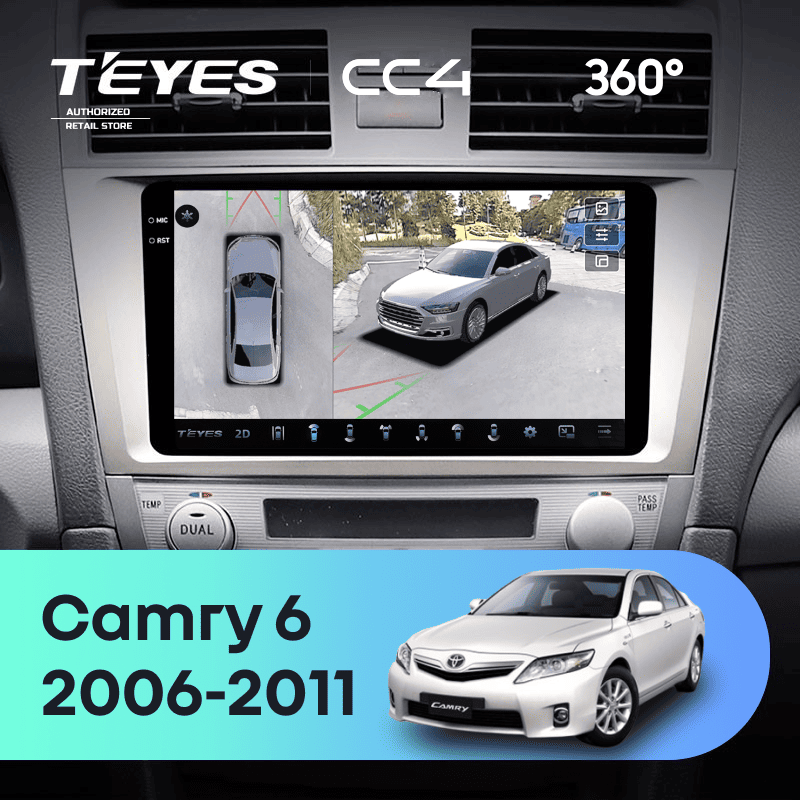 Штатная магнитола Teyes CC4 360 6/64 Toyota Camry 6 XV 40 (2006-2011) F1