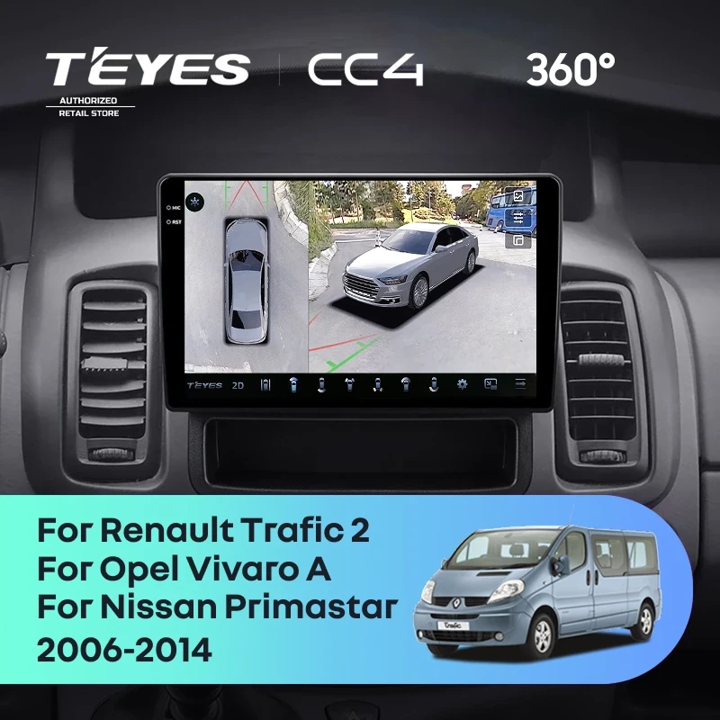 Штатная магнитола Teyes CC4 360 6/64 Renault Trafic 2 (2006-2014) Тип-A
