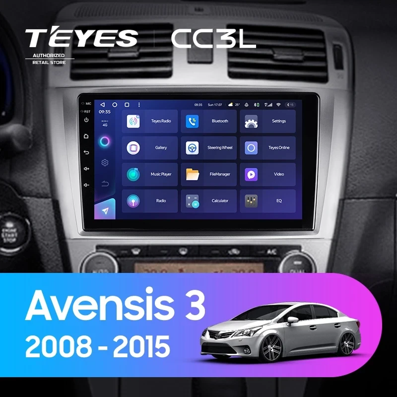 Штатная магнитола Teyes CC3L 4/64 Toyota Avensis 3 (2008-2015) F1