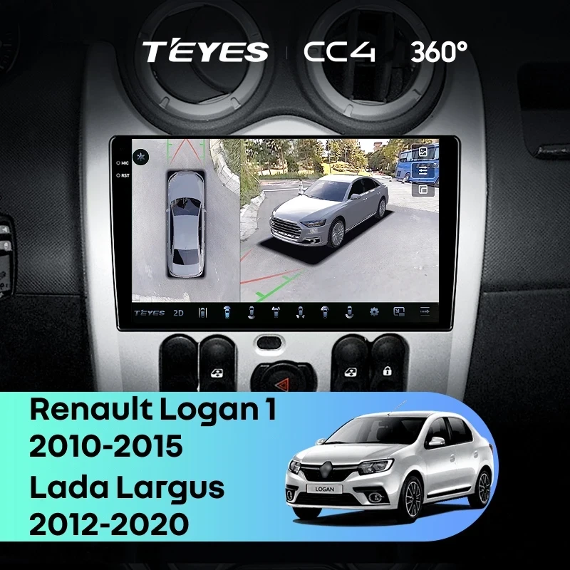 Штатная магнитола Teyes CC4 360 8/128 Lada Largus (2012-2020)