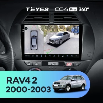 Штатная магнитола Teyes CC4 Pro 360 12/256 Toyota RAV4 2 CA20 (2000-2003) F3