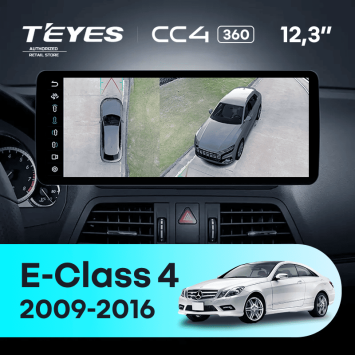 Штатная магнитола Teyes CC4 12.3" 360 8/128 Mercedes-Benz E-Class 4 W212 S207 A207 S212 C207 (NTG 4.5) (2009-2016) F2 Universal