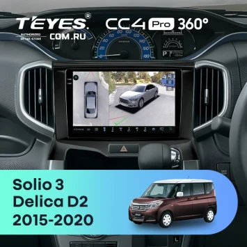Штатная магнитола Teyes CC4 Pro 360 12/256 Suzuki Solio 3 (2015-2020)