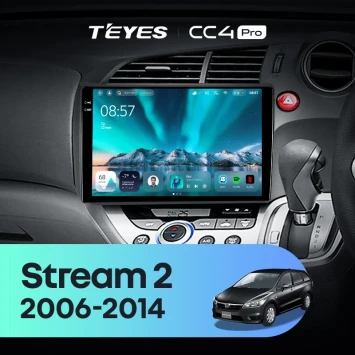 Штатная магнитола Teyes CC4 Pro 12/256 Honda Stream 2 (2006-2014) Правый руль