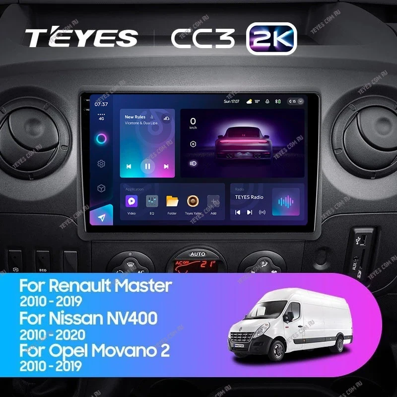 Штатная магнитола Teyes CC3 2K 6/128 Nissan NV400 (2010-2020) F1
