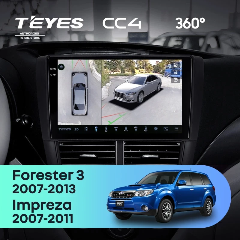 Штатная магнитола Teyes CC4 360 8/128 Subaru Forester 3 SH (2007-2013)