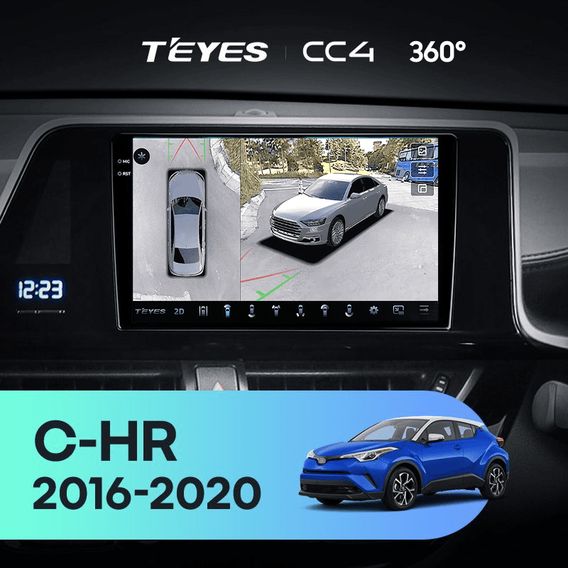 Штатная магнитола Teyes CC4 360 8/128 Toyota C-HR (2016-2020) F2 Правый руль