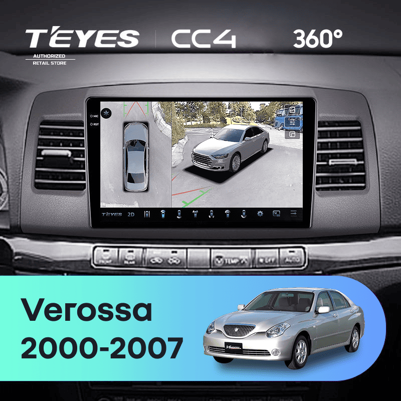 Штатная магнитола Teyes CC4 360 8/128 Toyota Verossa (2000-2007) F2