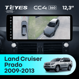 Штатная магнитола Teyes CC4 12.3" 360 8/128 Toyota Land Cruiser Prado 150 (2009-2013)