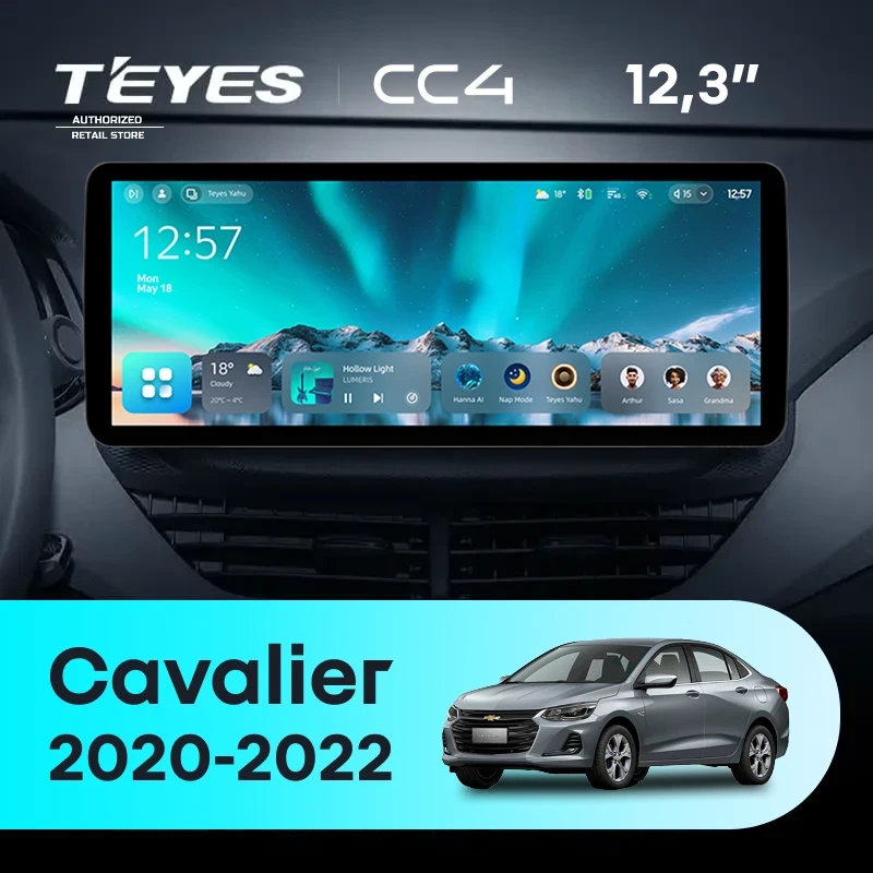 Штатная магнитола Teyes CC4 12.3" 8/128 Chevrolet Cavalier (2020-2022)