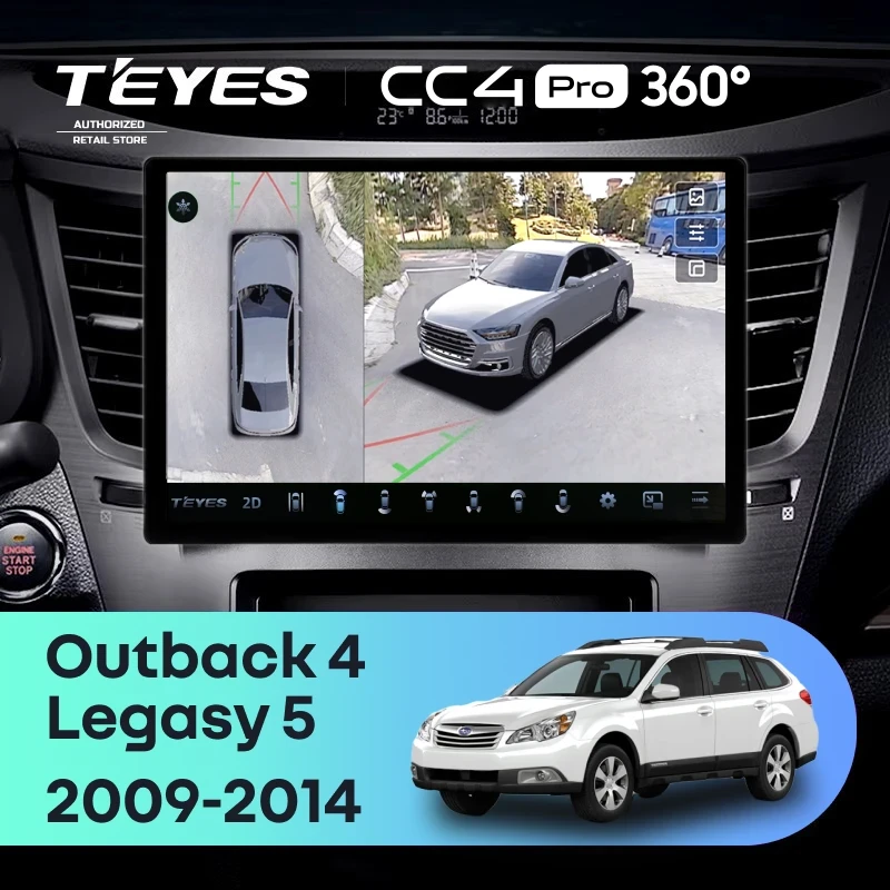 Штатная магнитола Teyes CC4 Pro 360 12/256 Subaru Outback 4 (2009-2014) (13")