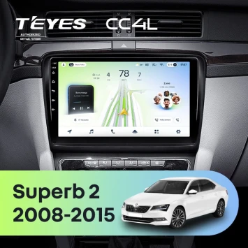 Штатная магнитола Teyes CC4L 6/64 с DTS Skoda Superb 2 B6 (2008-2015)