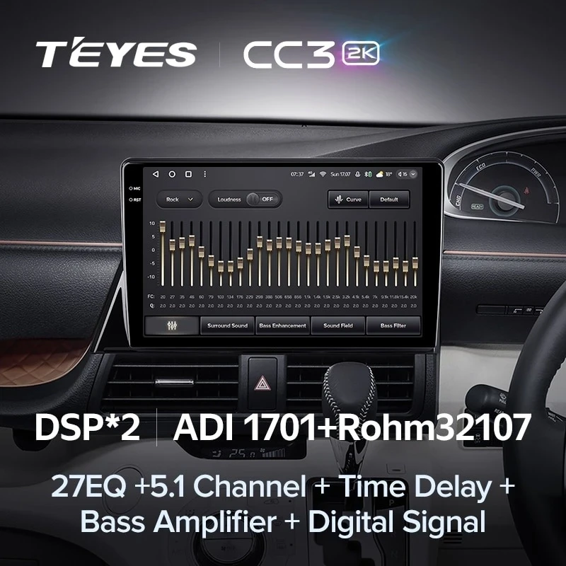 Штатная магнитола Teyes CC3 2K 4/32 Toyota Sienta 2 XP170 (2015-2022) Правый руль