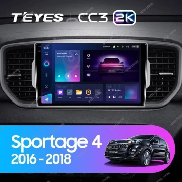 Штатная магнитола Teyes CC3 2K 4/32 Kia Sportage 4 QL (2016-2018) Тип-B