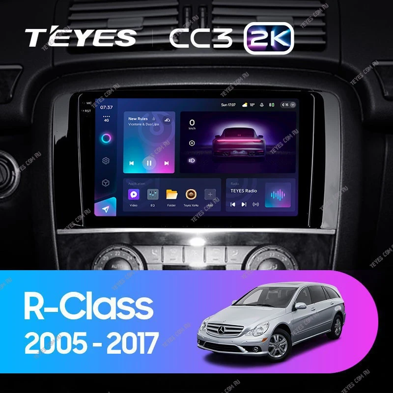 Штатная магнитола Teyes CC3 2K 4/64 Mercedes-Benz R-Class W251 R280 R300 R320 (2005-2017) F1