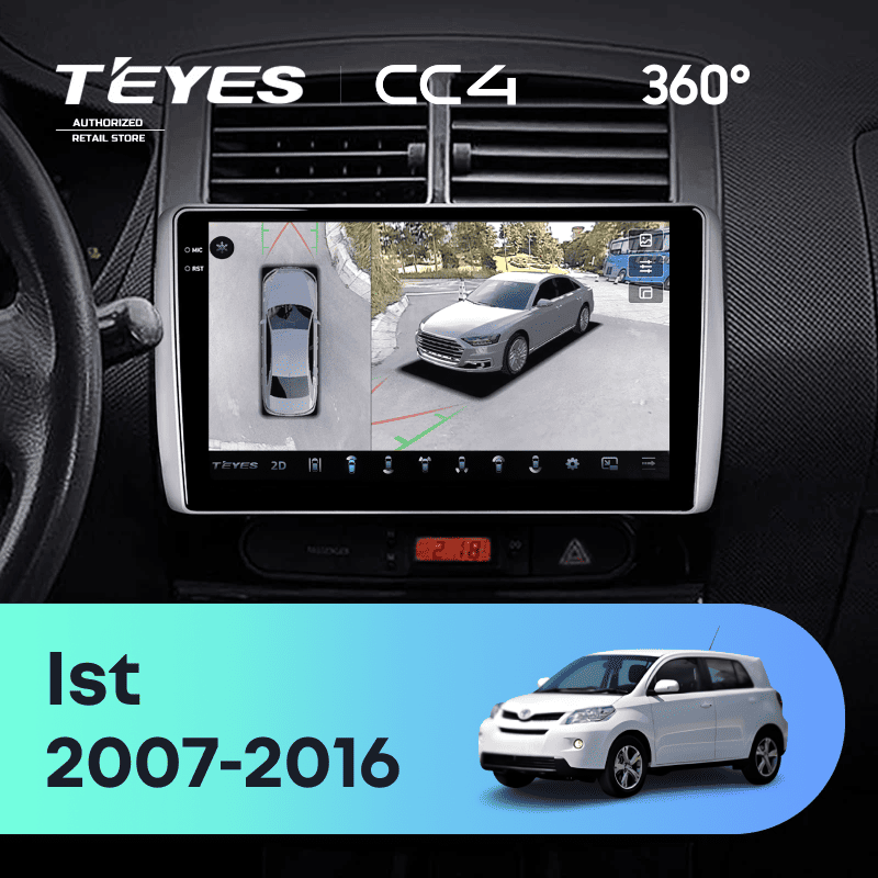 Штатная магнитола Teyes CC4 360 6/64 Toyota Ist XP110 (2007-2016)