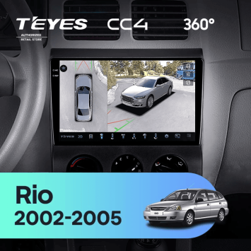 Штатная магнитола Teyes CC4 360 6/64 Kia Rio 1 (2002-2005)