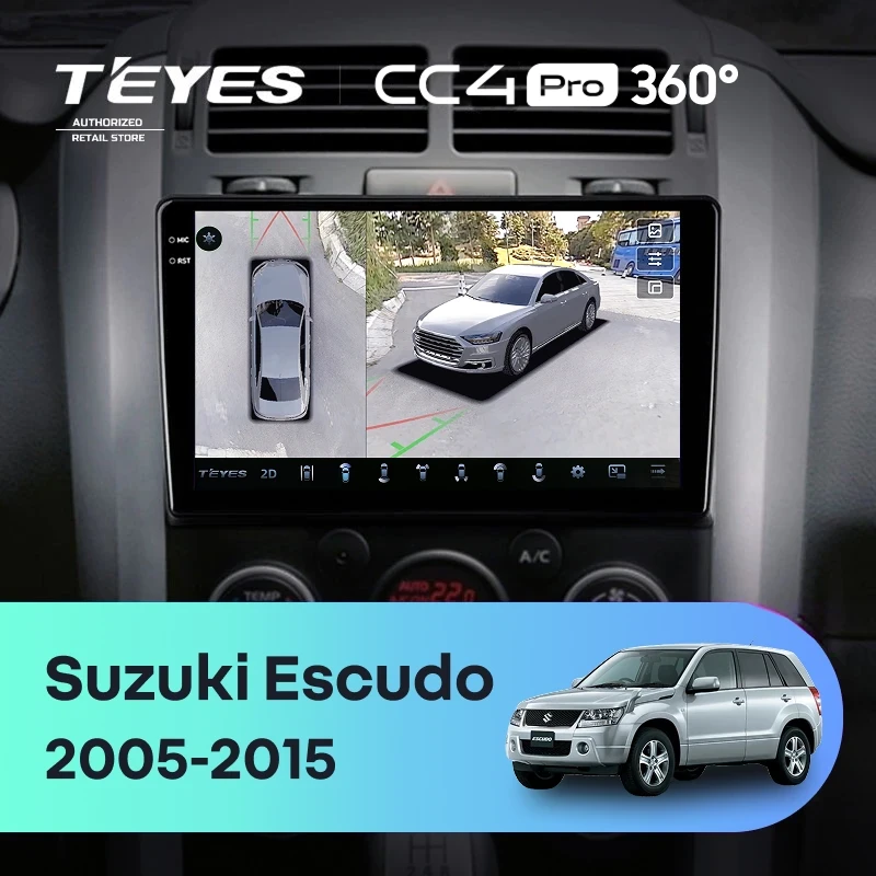 Штатная магнитола Teyes CC4 Pro 360 8/128 Suzuki Escudo (2005-2015)