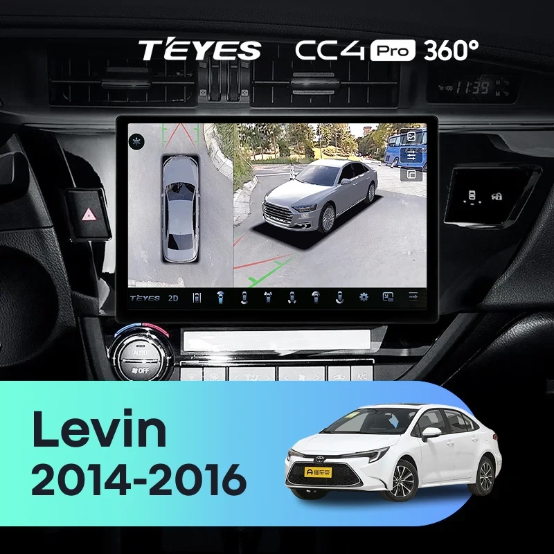 Штатная магнитола Teyes CC4 Pro 360 12/256 Toyota Levin 1 E180 (2014-2016) Тип-B (11")
