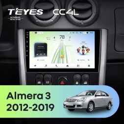 Штатная магнитола Teyes CC4L 6/64 с DTS Nissan Almera 3 G15 (2012-2019) F2