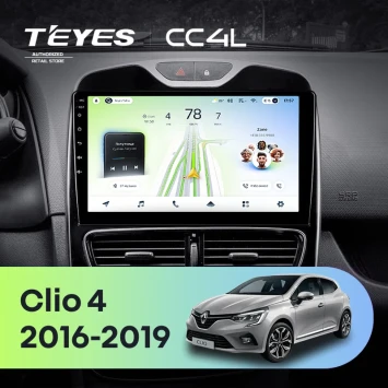Штатная магнитола Teyes CC4L 6/64 с DTS Renault Clio 4 BH98 KH98 (2016-2019)