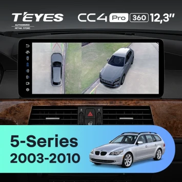 Штатная магнитола Teyes CC4 Pro 12.3" 360 12/256 BMW 5-Series E61 E60 (CCC) (2003-2010)