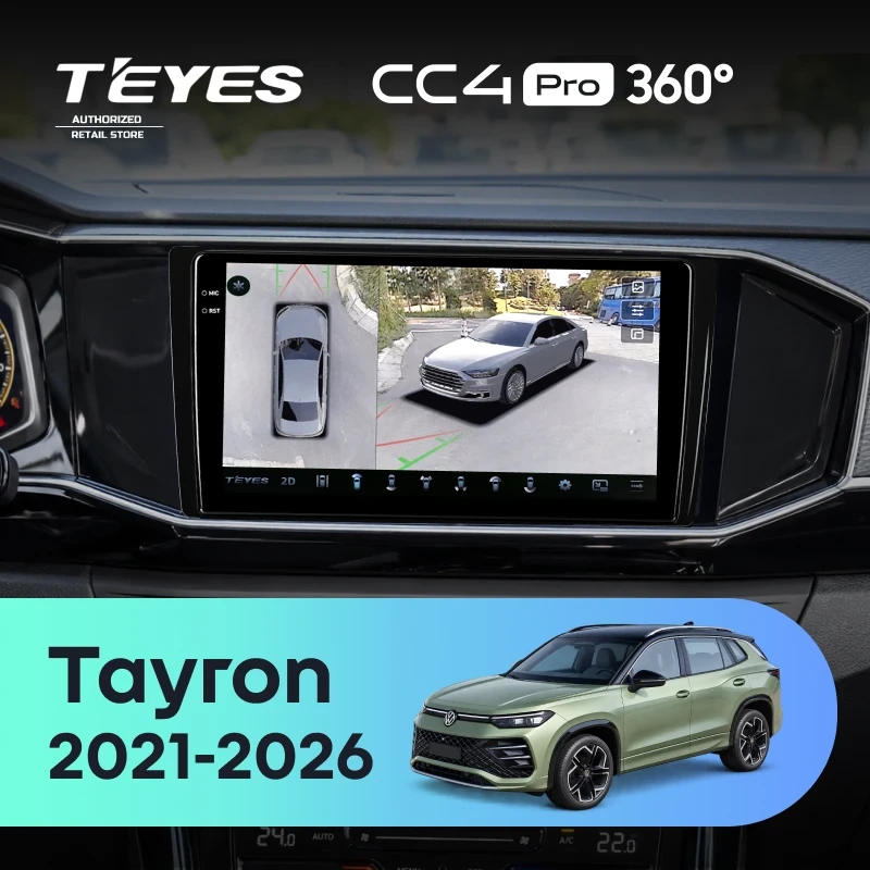 Штатная магнитола Teyes CC4 Pro 360 8/128 Volkswagen Tayron (2021-2026)