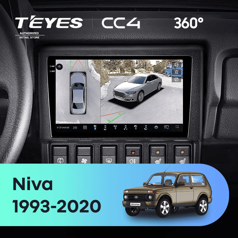 Штатная магнитола Teyes CC4 360 8/128 LADA Niva (1993-2020)