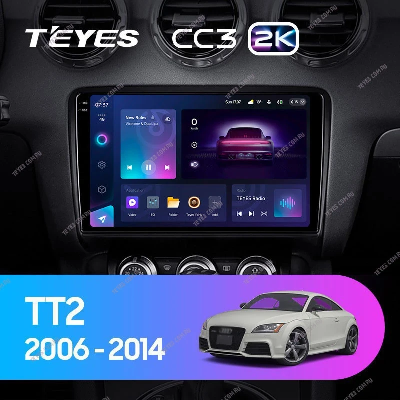 Штатная магнитола Teyes CC3 2K 360 6/128 Audi TT 2 (2006-2014)