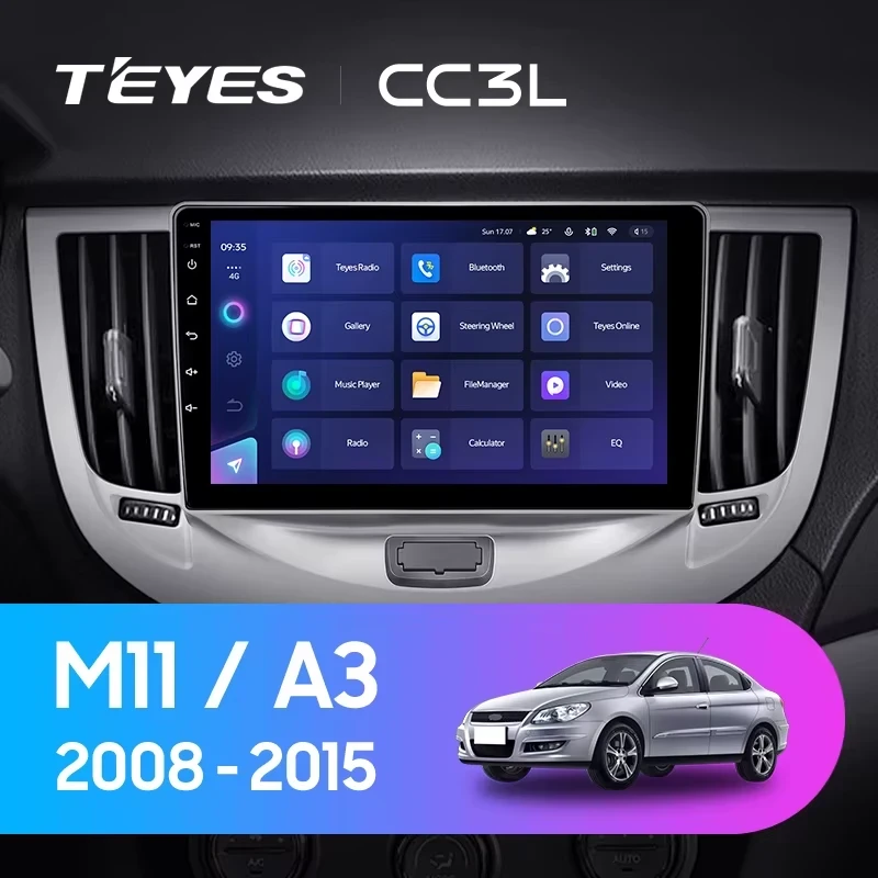 Штатная магнитола Teyes CC3L 4/64 Chery M11 A3 (2008-2015)