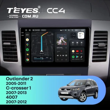 Штатная магнитола Teyes CC4 6/64 Mitsubishi Outlander 2 (2005-2011) F2 Тип-A