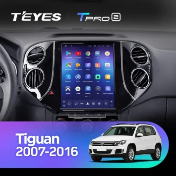 Штатная магнитола Tesla style Teyes TPRO 2 6/128 Volkswagen Tiguan 1 NF (2007-2016)