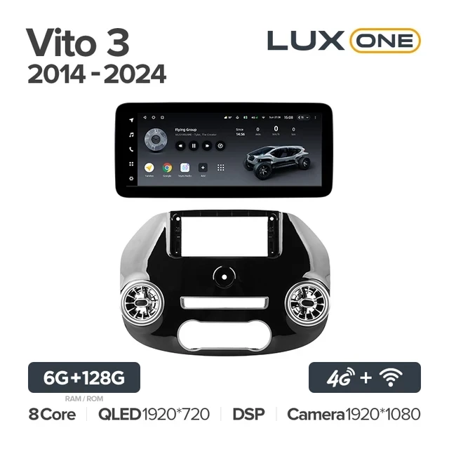 Штатная магнитола Teyes LUX ONE 360 6/128 Mercedes-Benz Vito 3 W447 (2014-2024)