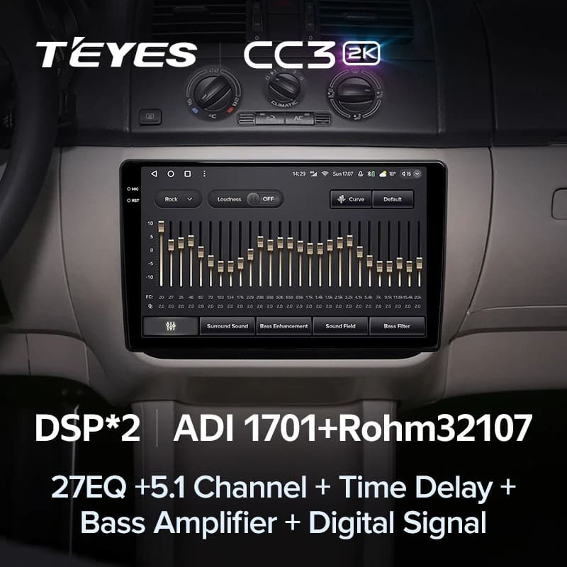Штатная магнитола Teyes CC3 2K 4/32 Skoda Fabia 2 (2007-2014) (10 inch Universal)
