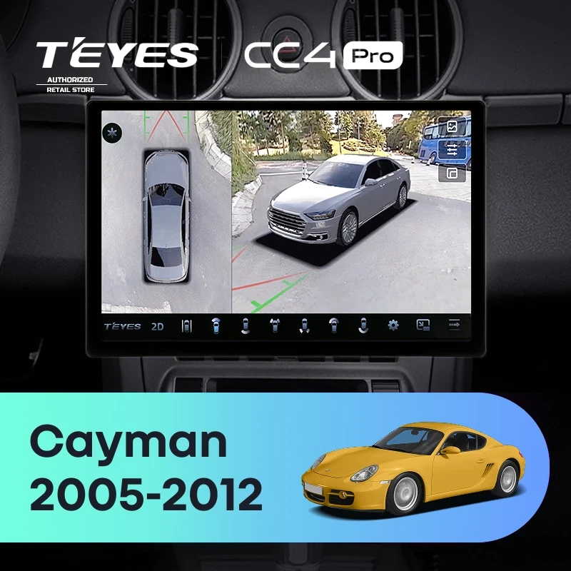 Штатная магнитола Teyes CC4 Pro 360 8/128 Porsche Cayman 987 (2005-2012) (13")