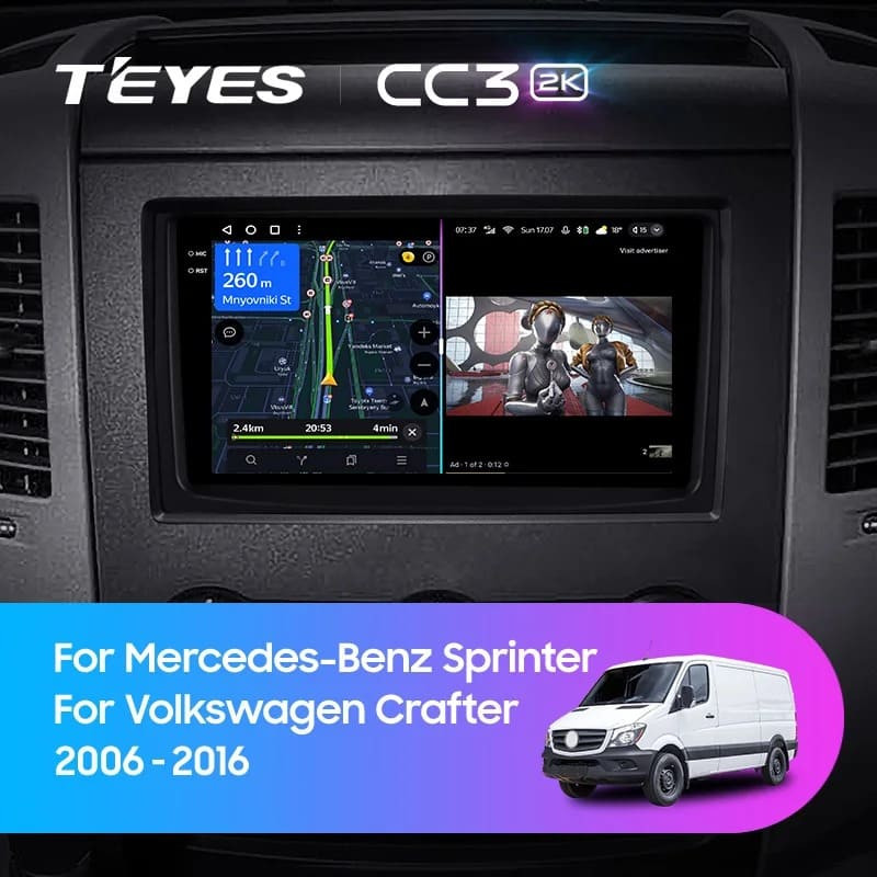 Штатная магнитола Teyes CC3 2K 360 6/128 Volkswagen Crafter (2006-2016) F2