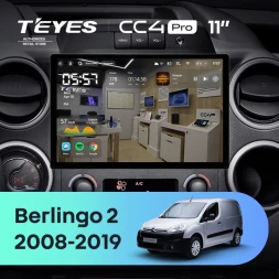Штатная магнитола Teyes CC4 Pro 12/256 Citroen Berlingo 2 B9 (2008-2019) (11")