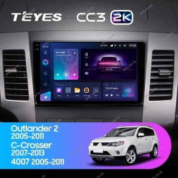 Штатная магнитола Teyes CC3 2K 4/64 Peugeot 4007 (2007-2012) F1 Тип-A