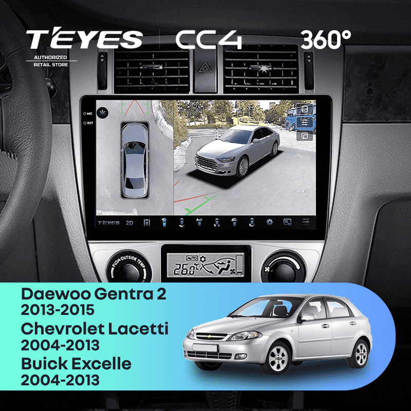 Штатная магнитола Teyes CC4 360 8/128 Chevrolet Lacetti J200 (2004-2013) F2