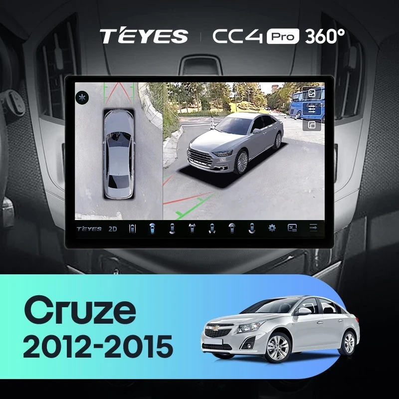 Штатная магнитола Teyes CC4 Pro 360 8/128 Chevrolet Cruze J300 J308 (2012-2015) F1 (13")