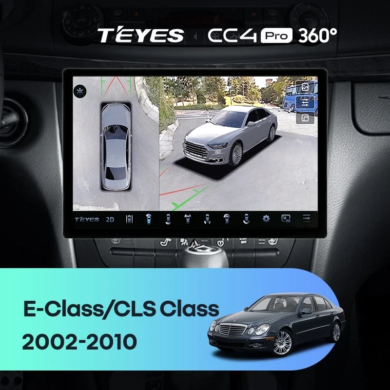 Штатная магнитола Teyes CC4 Pro 360 8/128 Mercedes-Benz E-Class S211 W211 CLS-Class C219 (2002-2010) (13")