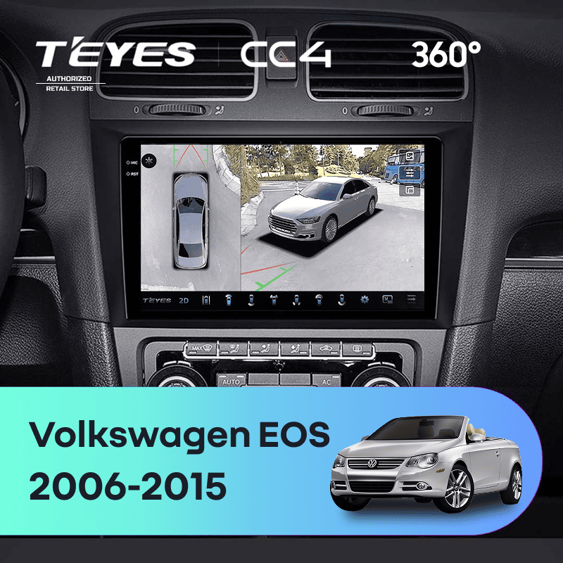 Штатная магнитола Teyes CC4 360 8/128 Volkswagen EOS (2006-2015)