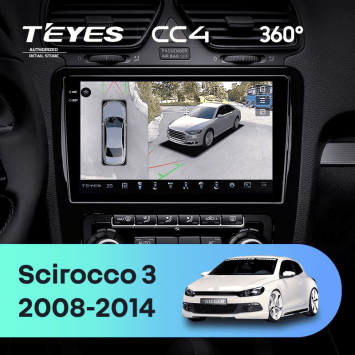 Штатная магнитола Teyes CC4 360 8/128 Volkswagen Scirocco (2008-2014) F1